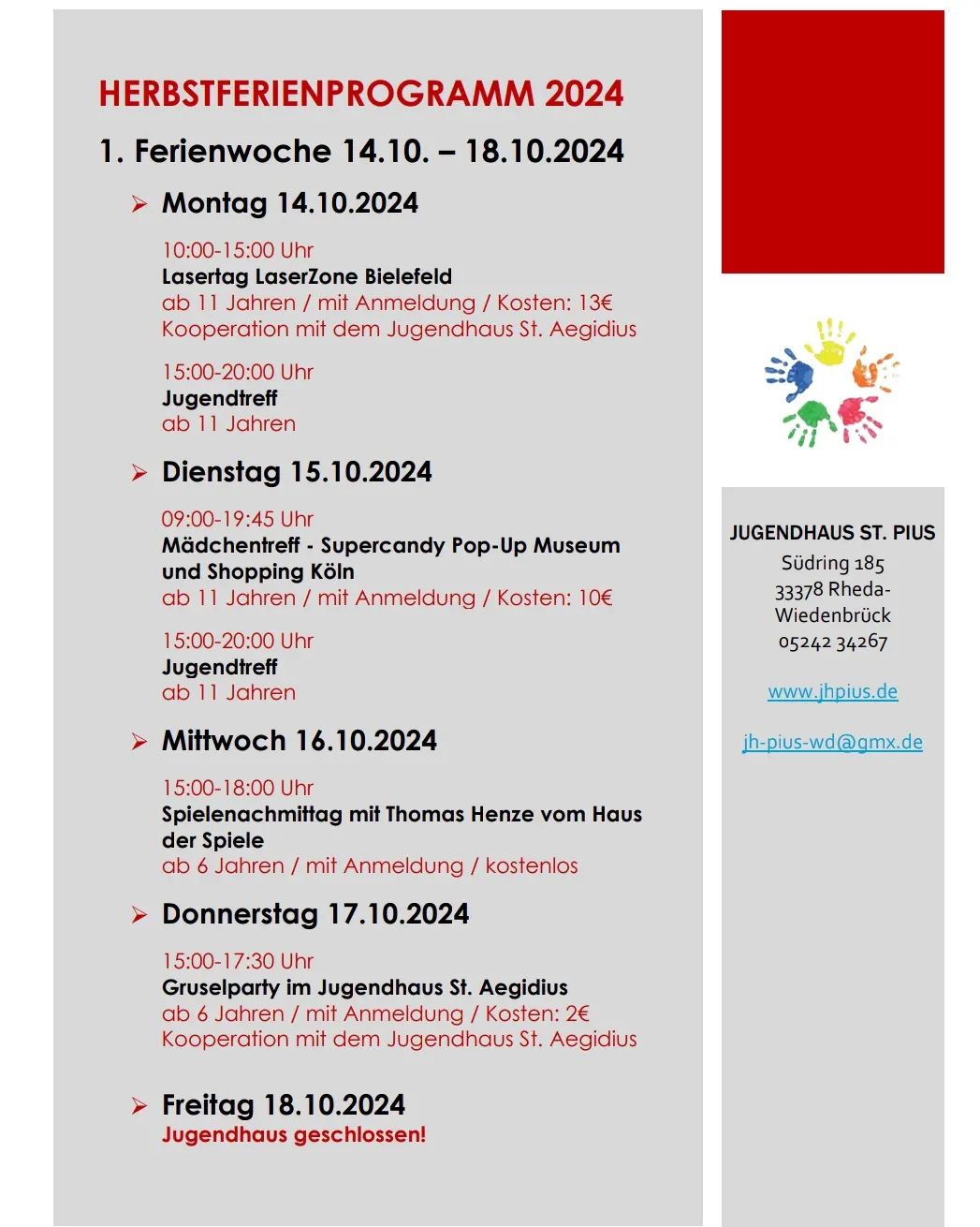 Herbstferienprogramm 2024